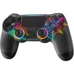 Ozmik Ps4/pc Uyumlu Rgb Çift Motor Titreşimli Spiderman Bluetooth Oyun Kolu - 1. Kol Oyun Konsolu - Siyah