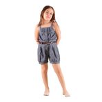 Ozmoz Kız Çocuk Askılı Denim Şort Tulum (10 Yaş)
