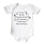 Özmur Concept Canım Annem Babamla Seni Çok Seviyoruz Baskılı Beyaz Bebek Body