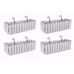Ozn-616 Efes Askılı Balkon Saksı Takımı 4 Adet 9 Litre No:2 Gri