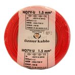 Öznur 1,5 mm Kırmızı H07V-U Nya Kablo