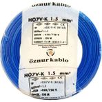Öznur 1,5 mm2 Nyaf H07V-K Bakır Kablo 100 m Mavi