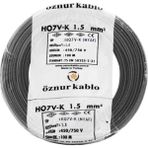 Öznur 1,5 mm2 Nyaf H07V-K Bakır Kablo 100 m Siyah