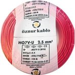 Öznur 2.5 mm 100MT Kırmızı Nya Öznur Elektrik ve Tesisat Kablosu