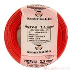 Öznur 2.5 mm Nya Kırmızı 100 m %100 Bakır Kablo