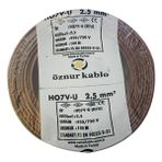 Öznur 2,5 mm Nya Kablo - 100 Metre Sarı Yeşil - Kahverengi