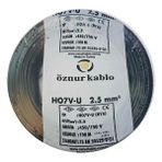 Öznur 2,5 mm Nya Kablo - 100 Metre Sarı Yeşil - Siyah