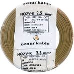 Öznur 2,5 mm2 Nyaf H07V-K Bakır Kablo 100 m Kahverengi