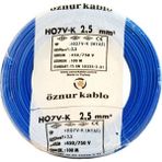 Öznur 2,5 mm2 Nyaf H07V-K Bakır Kablo 100 m Mavi