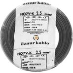 Öznur 2,5 mm2 Nyaf H07V-K Bakır Kablo 100 m Siyah