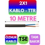 Öznur 2x1 Ttr Kablo (Siyah) Metre Seçenekli - 10 METRE