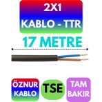 Öznur 2x1 Ttr Kablo (Siyah) Metre Seçenekli - 17 METRE
