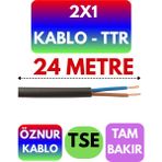 Öznur 2x1 Ttr Kablo (Siyah) Metre Seçenekli - 24 METRE