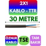 Öznur 2x1 Ttr Kablo (Siyah) Metre Seçenekli - 30 METRE