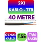 Öznur 2x1 Ttr Kablo (Siyah) Metre Seçenekli - 40 METRE