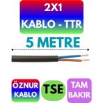 Öznur 2x1 Ttr Kablo (Siyah) Metre Seçenekli - 5 METRE