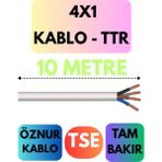 Öznur 4x1 Ttr Kablo Metre Seçenekli (Beyaz) - 10 METRE