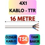 Öznur 4x1 Ttr Kablo Metre Seçenekli (Beyaz) - 16 METRE