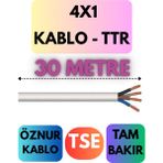 Öznur 4x1 Ttr Kablo Metre Seçenekli (Beyaz) - 30 METRE