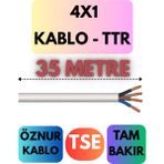 Öznur 4x1 Ttr Kablo Metre Seçenekli (Beyaz) - 35 METRE
