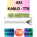 Öznur 4x1 Ttr Kablo Metre Seçenekli (Beyaz) - 45 METRE