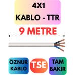 Öznur 4x1 Ttr Kablo Metre Seçenekli (Beyaz) - 9 METRE