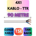 Öznur 4x1 Ttr Kablo Metre Seçenekli (Beyaz) - 90 METRE