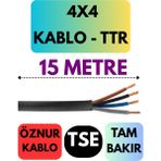 Öznur 4x4 Ttr Kablo Metre Seçenekli (Siyah) - 15 METRE
