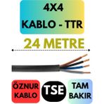 Öznur 4x4 Ttr Kablo Metre Seçenekli (Siyah) - 24 METRE