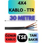 Öznur 4x4 Ttr Kablo Metre Seçenekli (Siyah) - 30 METRE