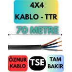 Öznur 4x4 Ttr Kablo Metre Seçenekli (Siyah) - 70 METRE