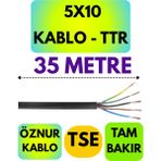 Öznur 5X10 Ttr Kablo (Siyah) Metre Seçenekli - 35 METRE
