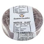 Öznur 6 mm 100 mt Siyah NYA Kablo