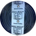 Öznur H05Vv-F 2 x 2.5 mm Siyah Tam Bakır 11 mt Ttr Kablo