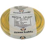 Öznur Kablo 1,5 mm Nya Kablo Sarı Yeşil - 100 Metre