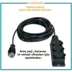 Öznur Kablo 3 Lü Monofaze Uzatma (1-15 Metre Arası )3x2.5 % Yüz Tam Bakır Seyyar Kablo (Arac Şarjı -Karavan ve Sanayi Cihazları Uyumlu) - 1 METRE