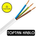 Öznur Kablo Ttr 3x2.5 mm %100 Bakır 100M - Beyaz