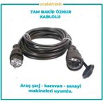 Öznur Kablo Uzatma (1-20 Metre Arası )3x2.5 % Yüz Tam Bakır Seyyar Kablo (Arac Şarjı -Karavan ve Sanayi Cihazları Uyumlu) - 12 METRE