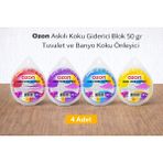 Ozon Askılı Koku Giderici Blok 50 gr Tuvalet ve Banyo Koku Önleyici 4 Adet - 50GR - 001-Beyaz