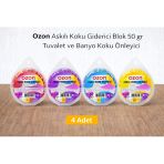 Ozon Askılı Koku Giderici Blok 50 gr Tuvalet ve Banyo Koku Önleyici 4 Adet