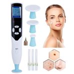 Ozon Fibroblast Plazma Kalemi Yüz Cilt Kaldırma Kırışıklık Giderme Leke Çil Ben Giderici Kalem, Göz Kapağı Kaldırma, 8 Enerji Seviyesi, İLE/7 Yedek Başlık, LCD Ekran