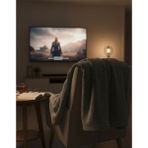 Özpak Gri Peluş Tv Battaniyesi