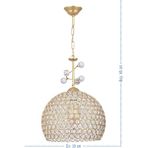 Özpolat Aydınlatma Hürrem Fiskiyeli Taşlı Sarkıt Avize 30 cm (Gold) - Altın - 1