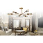 Özpolat Aydınlatma Titan Modern 6 Lı Avize Gold