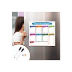 OZR Haftalık Planlayıcı, Planlayıcı Buzdolabı Magneti, Yazı Tahtası, 2 Kalemli Mıknatıslı Magnet 32x34cm