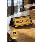 ÖzSa Home 10 Adet Masa Rezerve Yazısı Kafe Lokanta Restoran Için Rezerve Plaka Pleksi 10x5cm