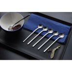 ÖzSa Home 6 Adet Lüx Çay Kaşığı Kahve Nescafe Sunum Kaşık Seti Kutulu 12CM 18/10 Paslanmaz Çelik - Gümüş