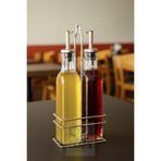 ÖzSa Home Metal Stantlı 2'li 300 ml Zeytinyağı Sıvıyağ Şişesi Yağdanlık Yağlık Sirkelik Restoran Yağlık