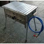 Özsal Lpg Li-Lav Taşlı Paslanmaz Krom Çelik Mangal 435 x 281 x 220 mm