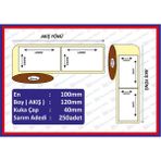 Özsaraç Etiket 100X120 Eco Termal Etiket ( 250 Lü ) 25 RULO 6250 ADET